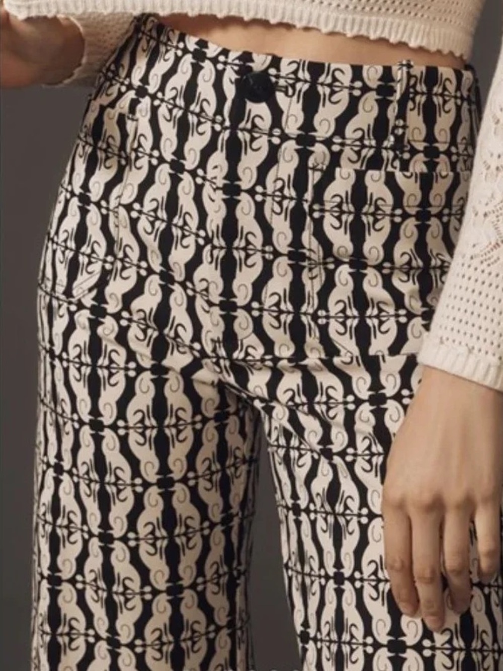Anthropologie Maeve The Colette Cropped Wide-Leg Ponte Pants